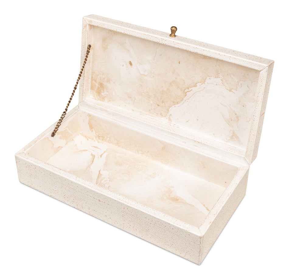 Gatsburg Shagreen Box Osprey White Set Of 3