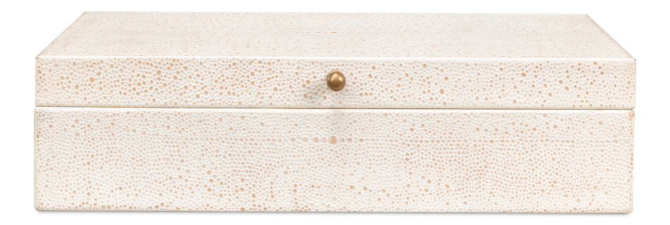 Gatsburg Shagreen Box Osprey White Set Of 3