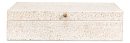 Gatsburg Shagreen Box Osprey White Set Of 3