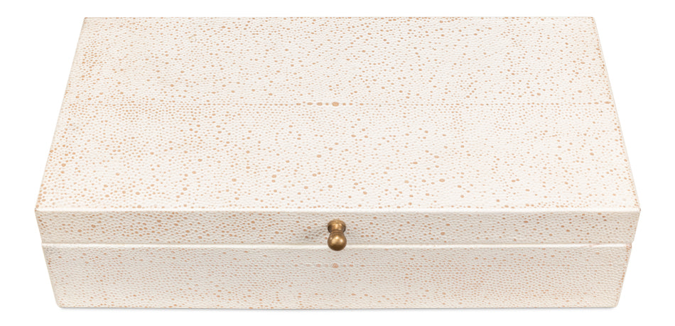 Gatsburg Shagreen Box Osprey White Set Of 3