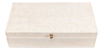 Gatsburg Shagreen Box Osprey White Set Of 3