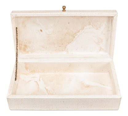 Gatsburg Shagreen Box Osprey White Set Of 3