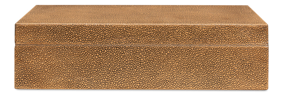 Gatsburg Shagreen Box Tawny Brown Set Of 3