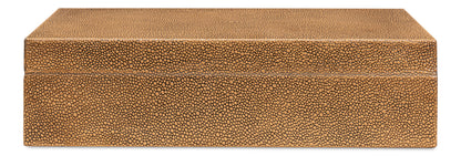 Gatsburg Shagreen Box Tawny Brown Set Of 3