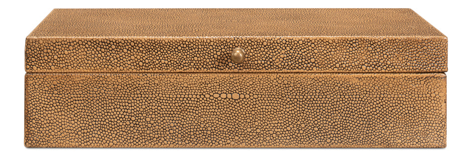 Gatsburg Shagreen Box Tawny Brown Set Of 3