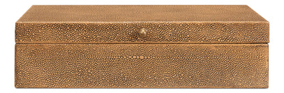 Gatsburg Shagreen Box Tawny Brown Set Of 3