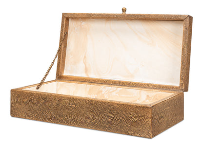 Gatsburg Shagreen Box Tawny Brown Set Of 3