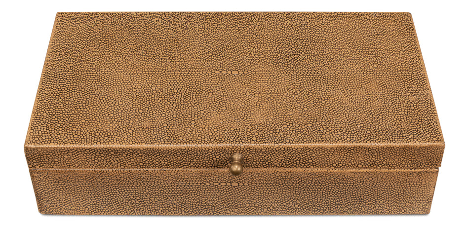 Gatsburg Shagreen Box Tawny Brown Set Of 3