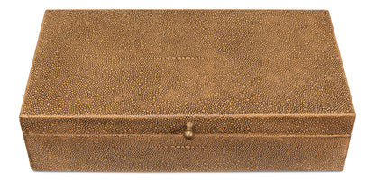 Gatsburg Shagreen Box Tawny Brown Set Of 3