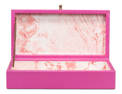 Gatsburg Shagreen Box Pink Set Of 3