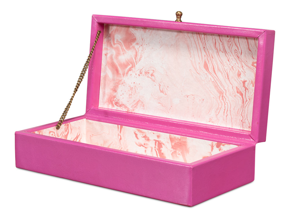 Gatsburg Shagreen Box Pink Set Of 3