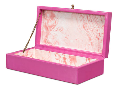 Gatsburg Shagreen Box Pink Set Of 3