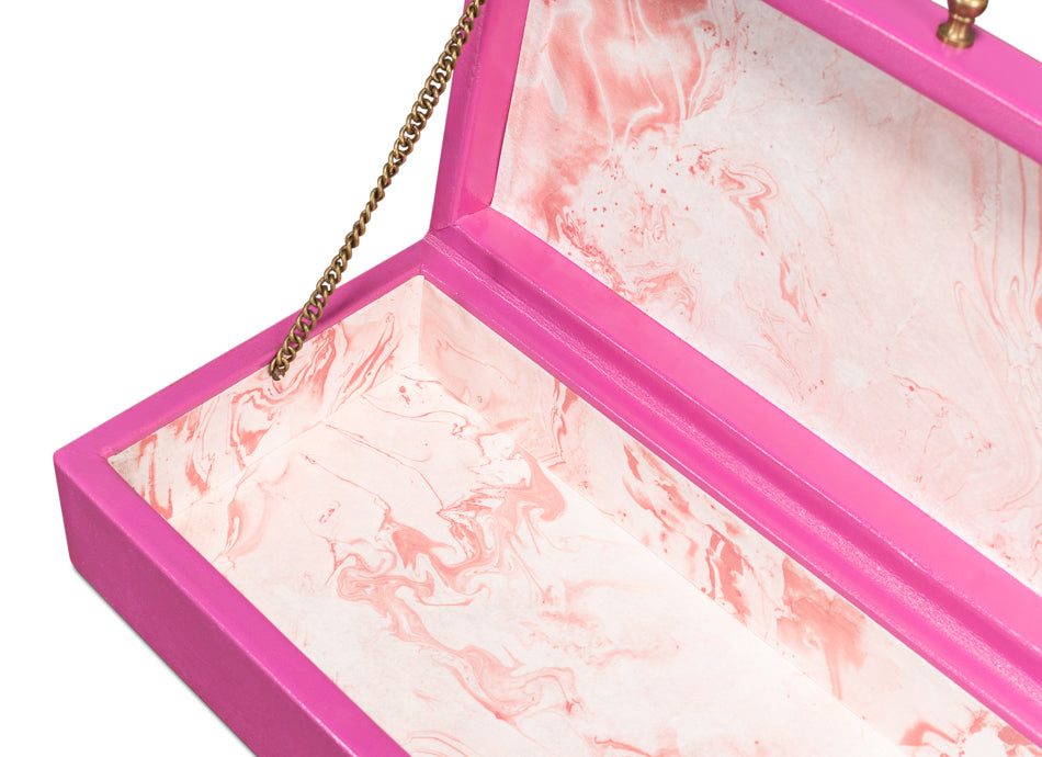 Gatsburg Shagreen Box Pink Set Of 3