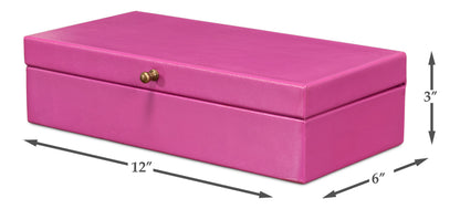 Gatsburg Shagreen Box Pink Set Of 3