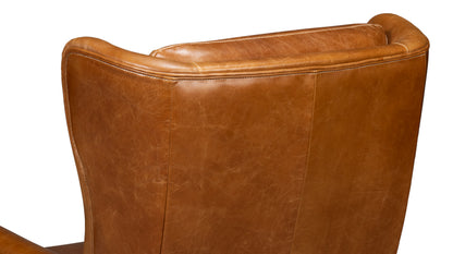 ELITE WING LOUNGE CHAIR, CUBA BROWN