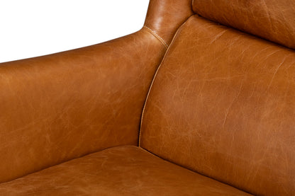 ELITE WING LOUNGE CHAIR, CUBA BROWN