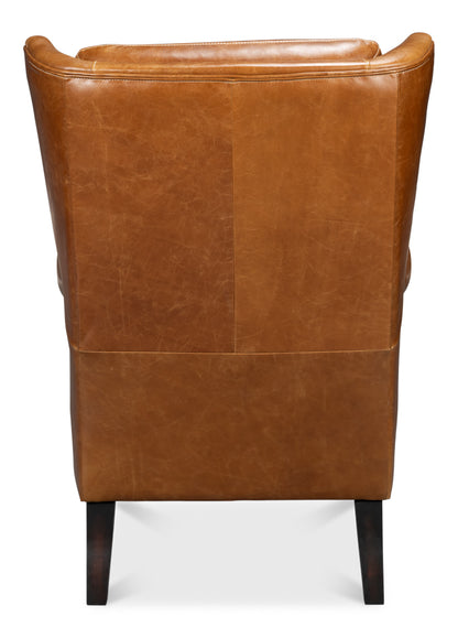 ELITE WING LOUNGE CHAIR, CUBA BROWN