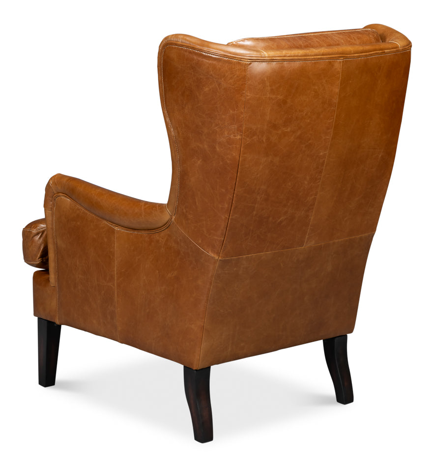 ELITE WING LOUNGE CHAIR, CUBA BROWN