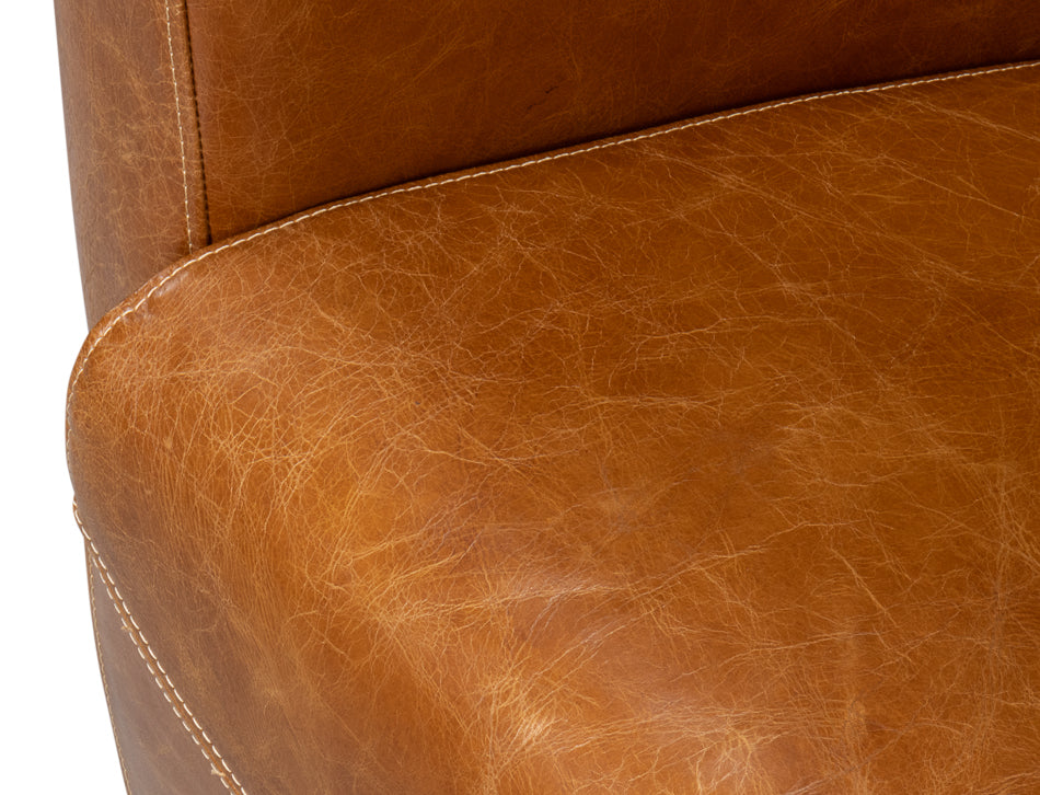 Mandy Cuba Brown Leather Armchair