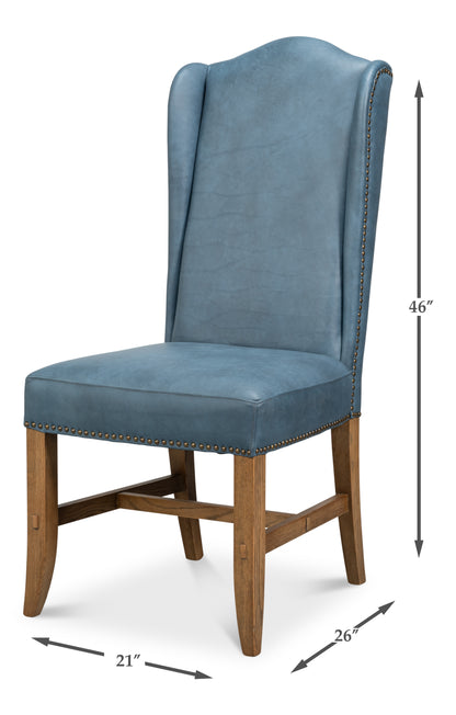Mercado High Back Dining Chair Blue