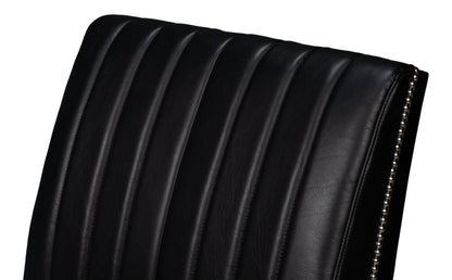 Agave Slipper Chair Distilled Leather Blk