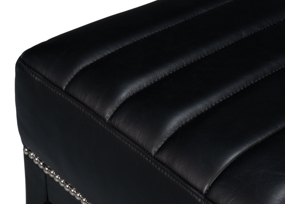 Agave Slipper Chair Distilled Leather Blk
