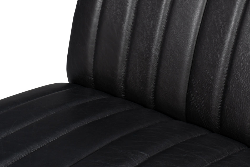 Agave Slipper Chair Distilled Leather Blk