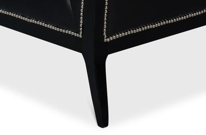 Agave Slipper Chair Distilled Leather Blk