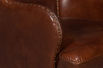 Whitney Distilled Leather Chair Brown