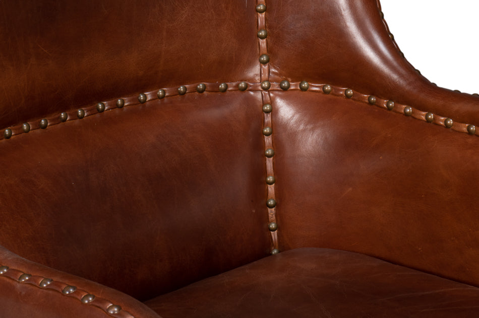 Whitney Distilled Leather Chair Brown