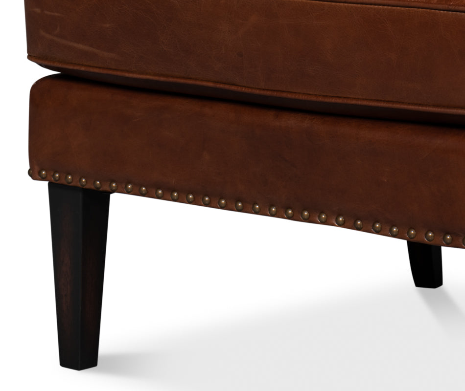 Whitney Distilled Leather Chair Brown