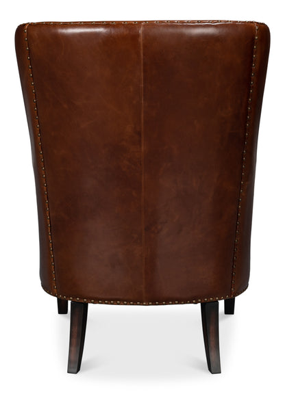Whitney Distilled Leather Chair Brown