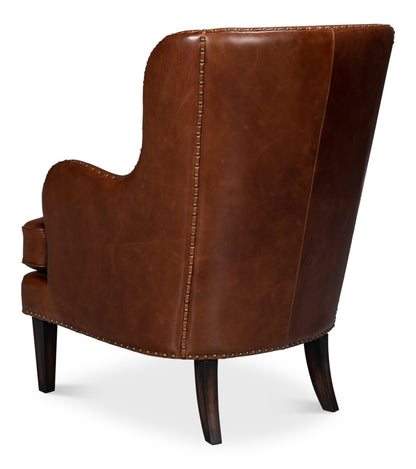 Whitney Distilled Leather Chair Brown