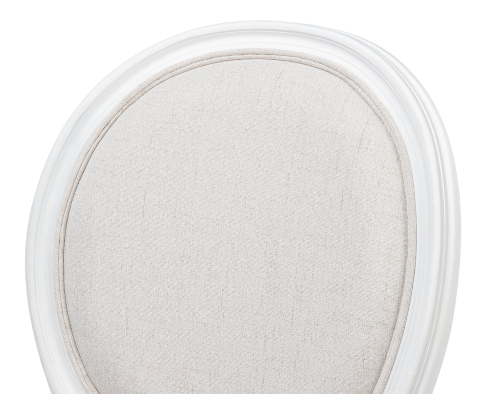 Hugo Oval Side Chair Cortina White White