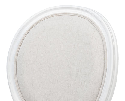 Hugo Oval Side Chair Cortina White White