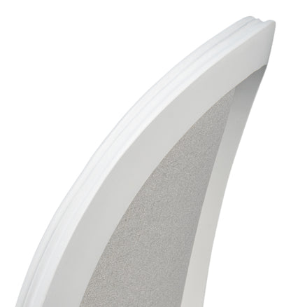 Hugo Oval Side Chair Cortina White White