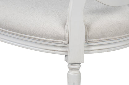 Hugo Oval Side Chair Cortina White White