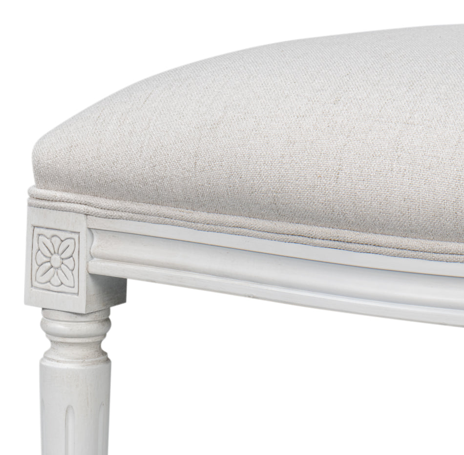 Hugo Oval Side Chair Cortina White White