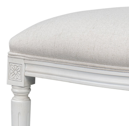 Hugo Oval Side Chair Cortina White White