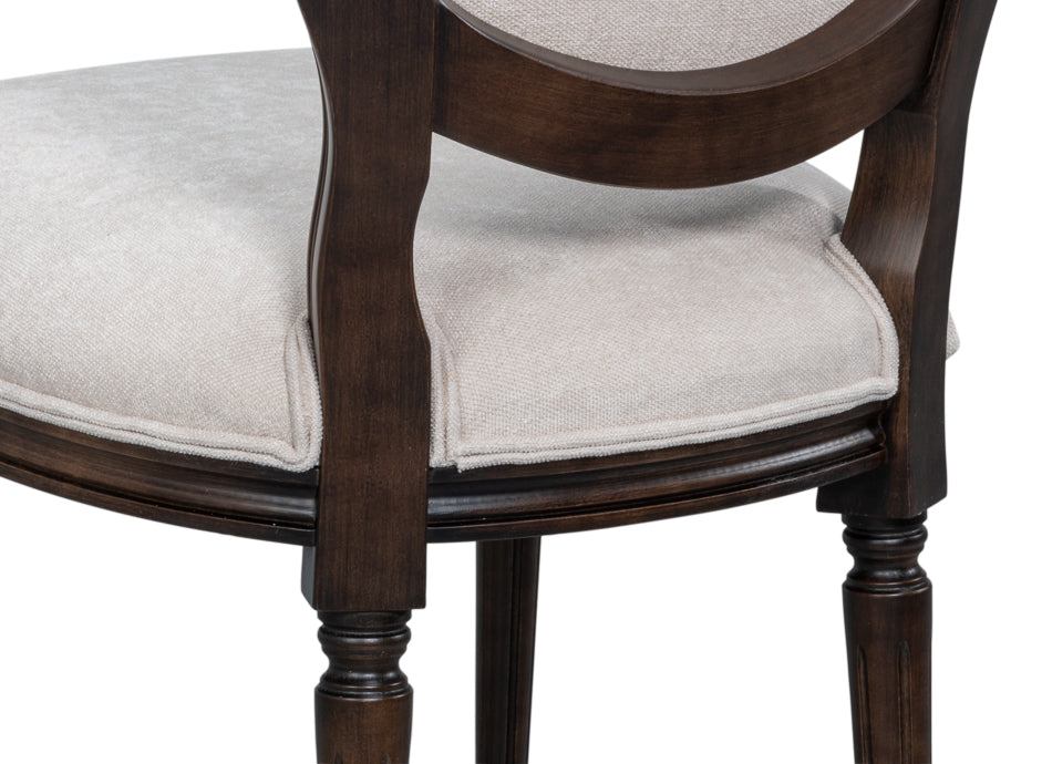 Hugo Oval Side Chair,Nero (Set of 2)