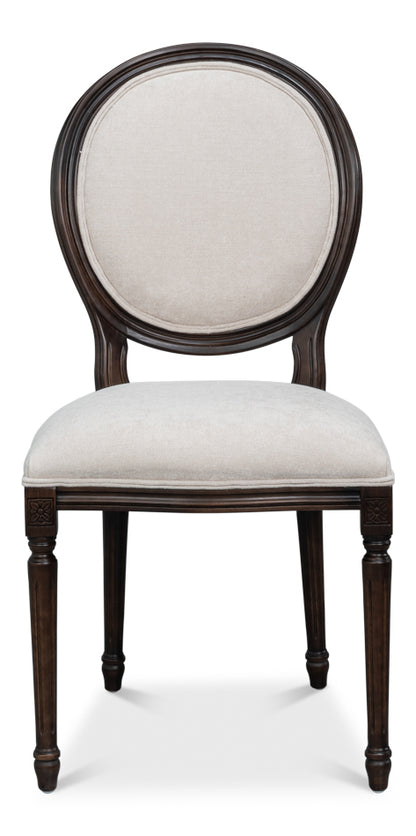 Hugo Oval Side Chair,Nero (Set of 2)