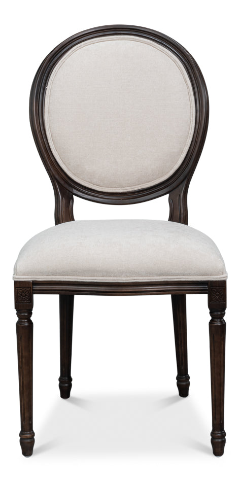 Hugo Oval Side Chair,Nero (Set of 2)