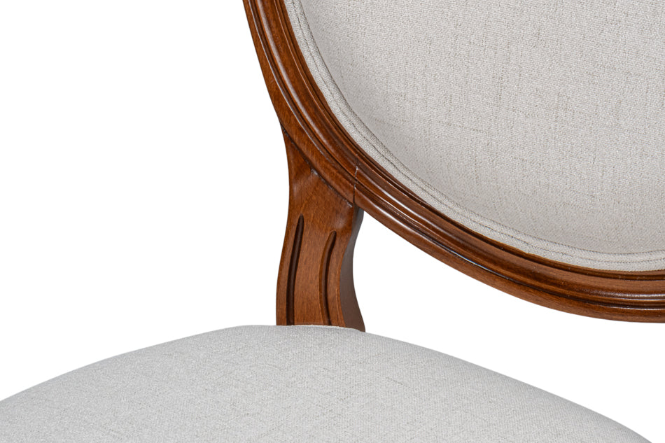 Hugo Oval Side Chair Old World Walnut