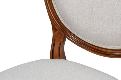 Hugo Oval Side Chair Old World Walnut