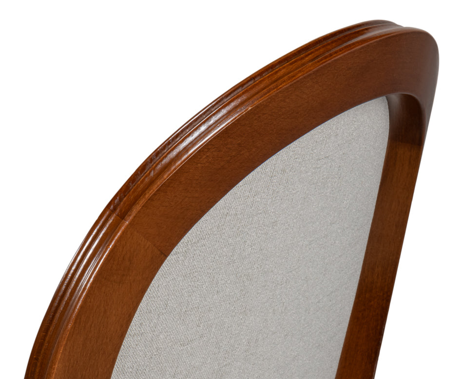 Hugo Oval Side Chair Old World Walnut