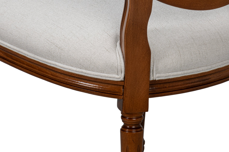 Hugo Oval Side Chair Old World Walnut