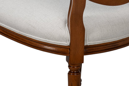 Hugo Oval Side Chair Old World Walnut