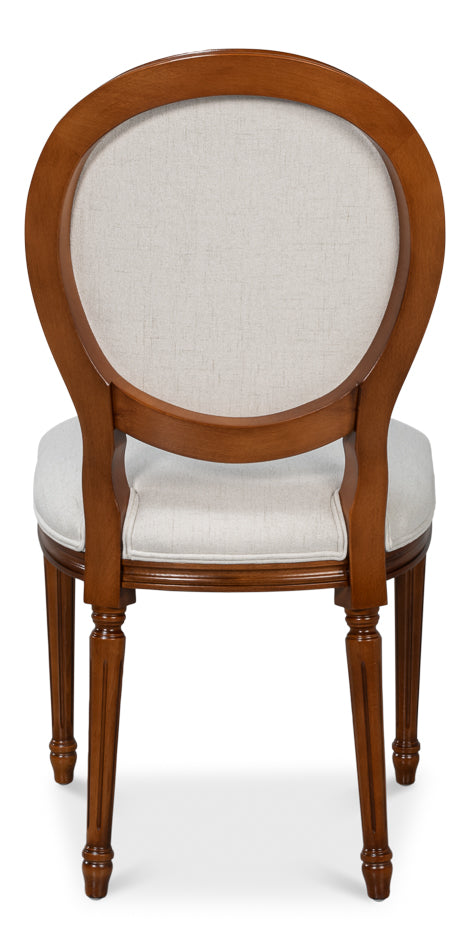 Hugo Oval Side Chair Old World Walnut