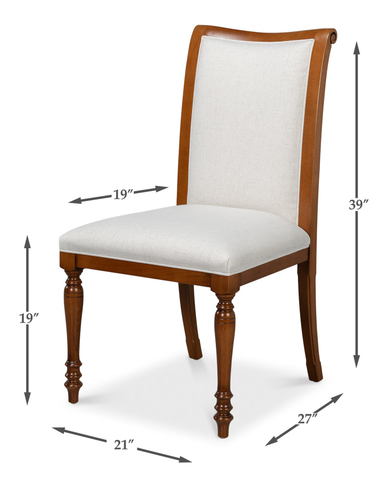 Polk Fabric Side Chair Brown