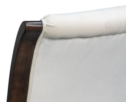 TROPHY ELEGANT SIDE CHAIR NERO TAUPE VELVET